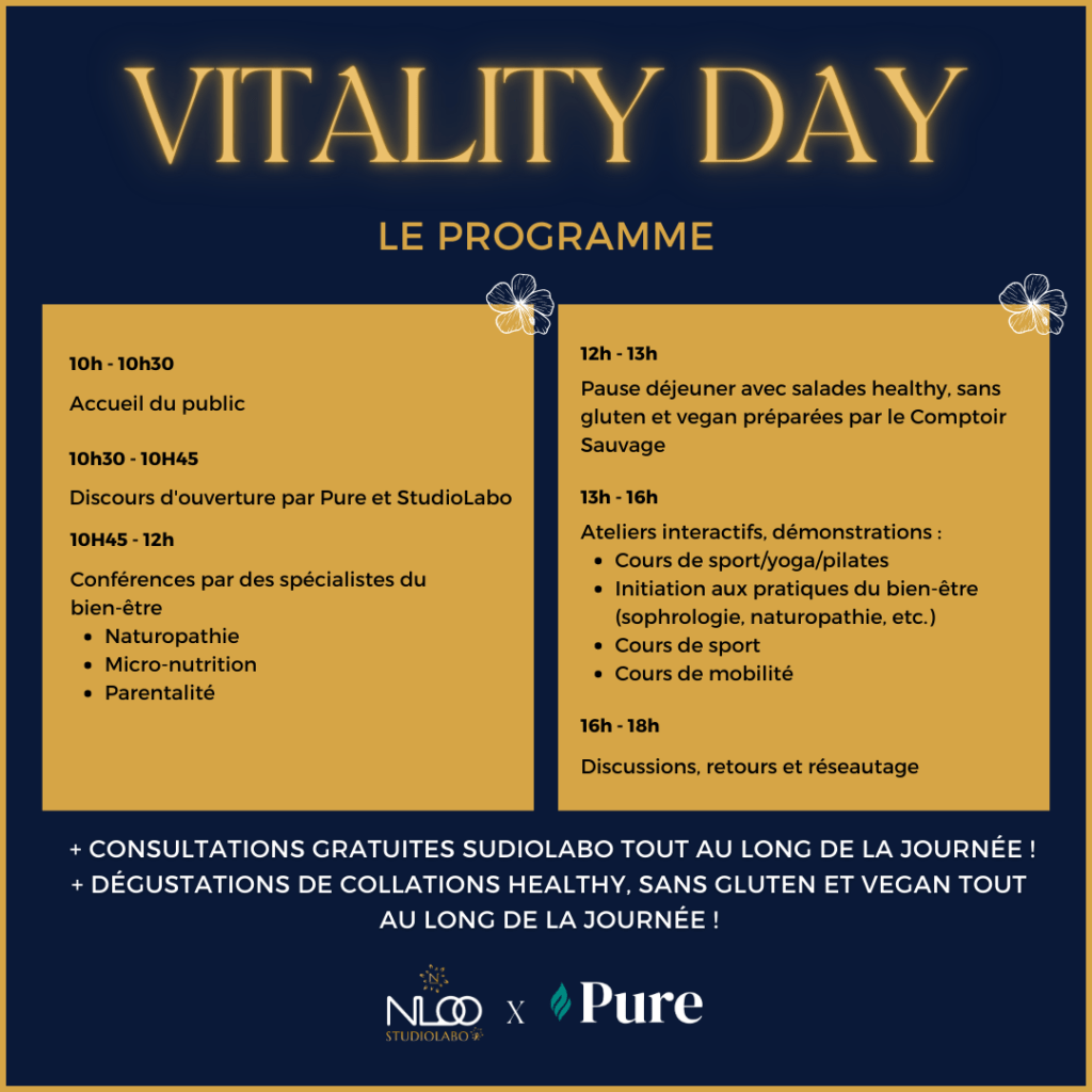 Programme Vitality Day (bons plans 1 et 2 juillet 2023)